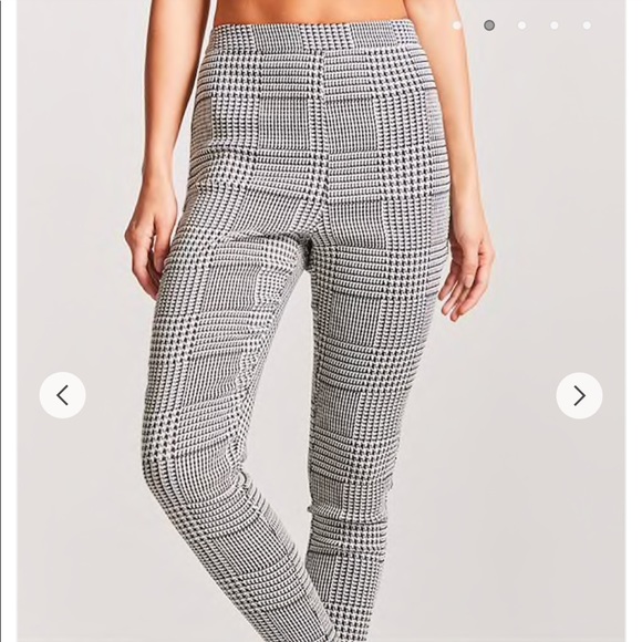 high rise glen plaid pants